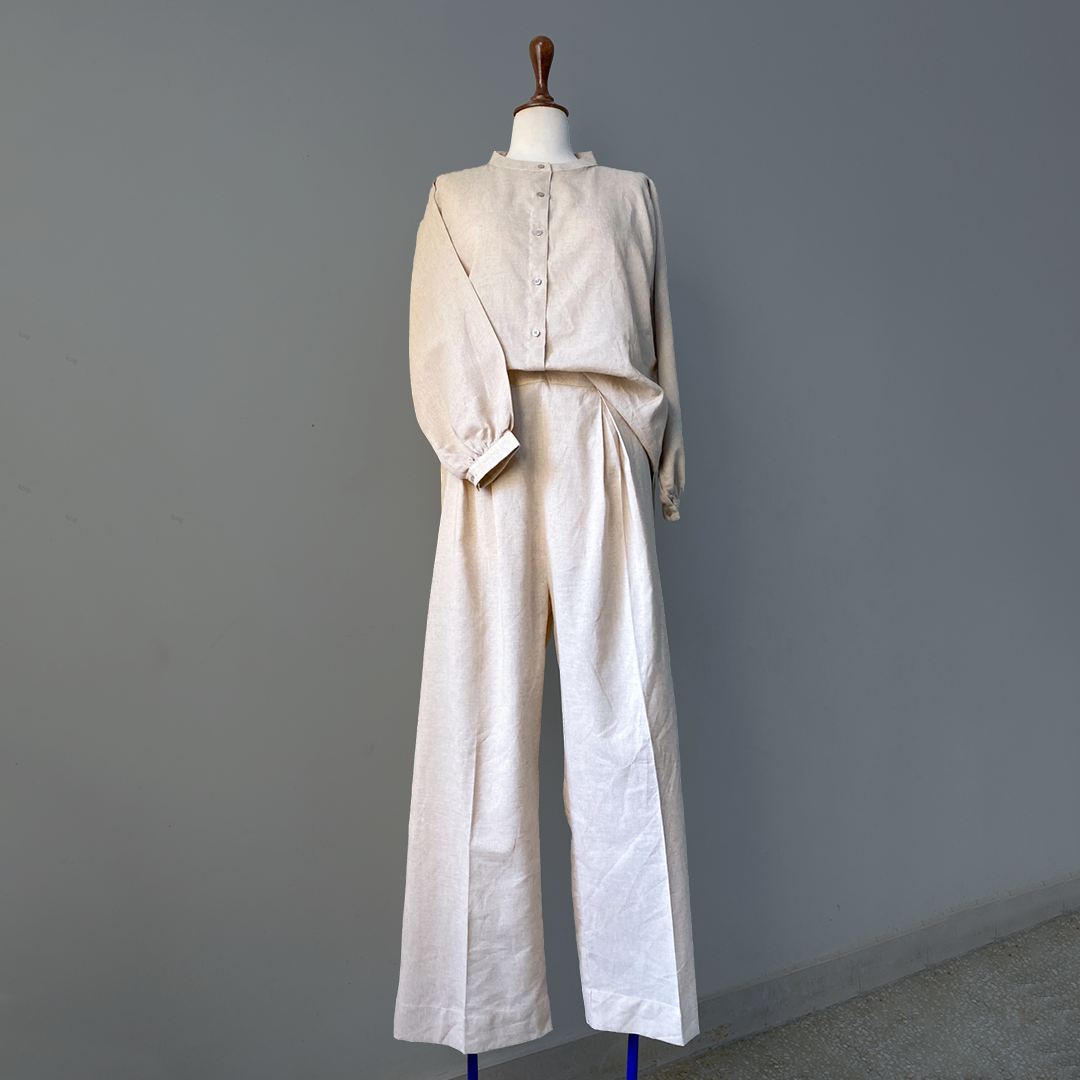 Urban Harmony: Women's Shirt & Trouser Set