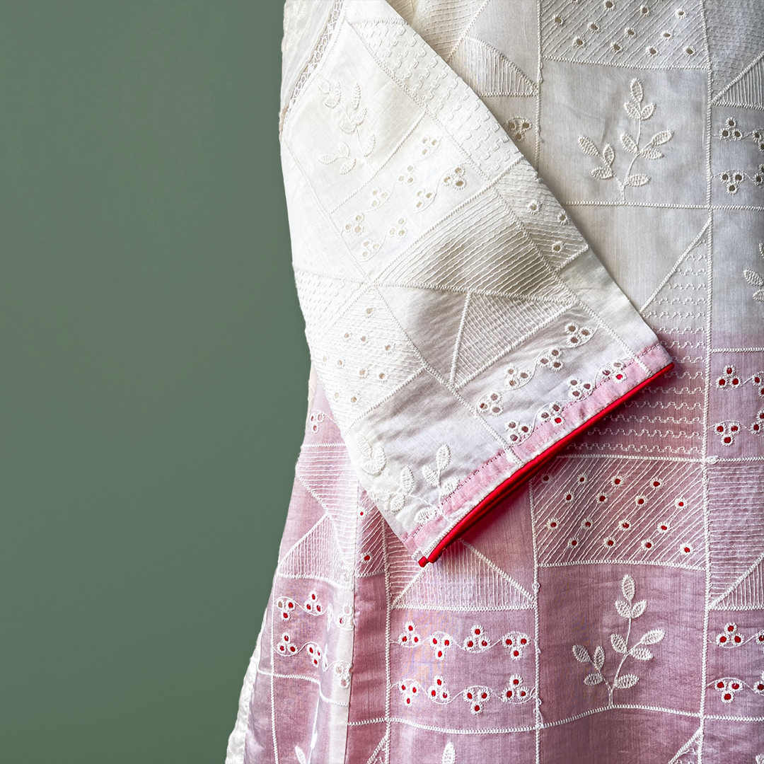 Blush Radiance Embroidered Kurta Set