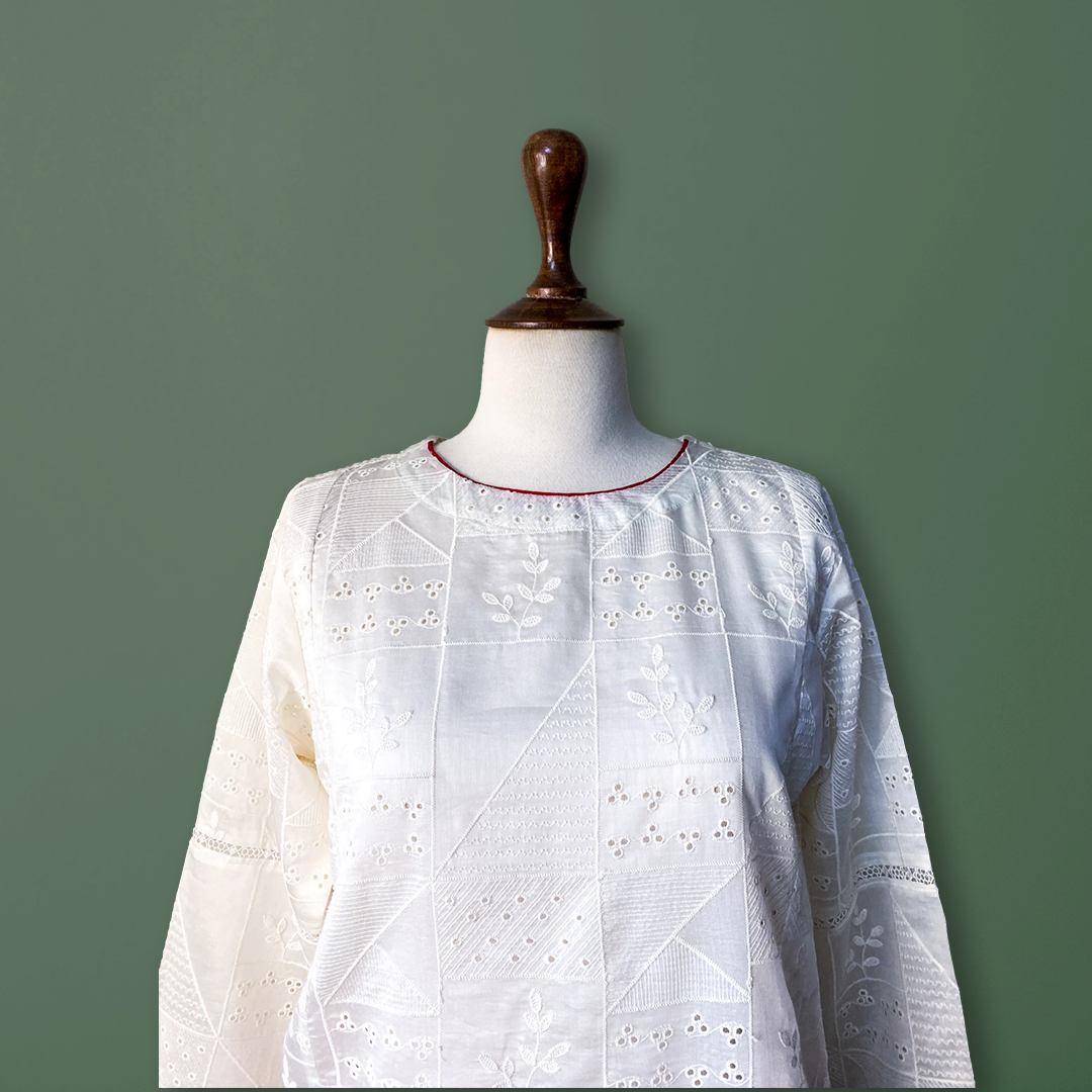 Blush Radiance Embroidered Kurta Set